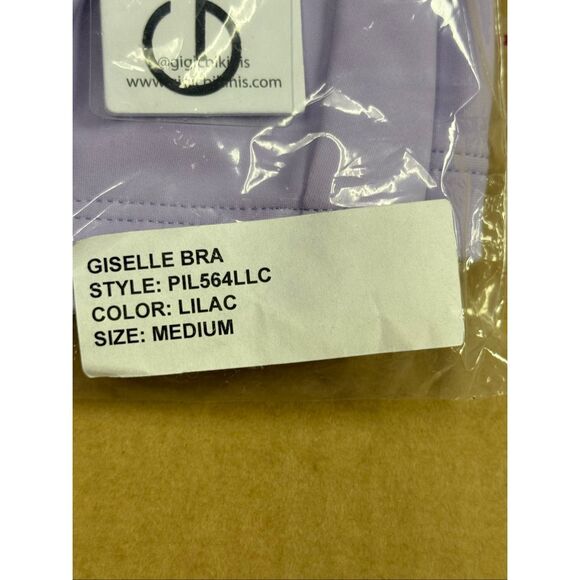 New Gigi C Giselle Sports Bra Top Lilac Purple M - Picture 5 of 5